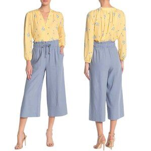 NWT Elodie Blue High Waist Wide Leg Cropped Pants Sz. XL